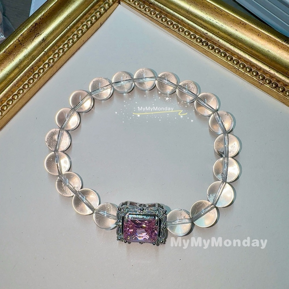 Clear Quartz Bracelet 9mm - Picture 5 of 9